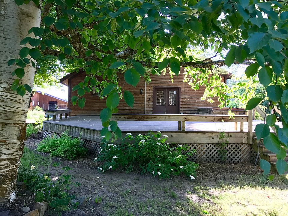 Front of house and deck.