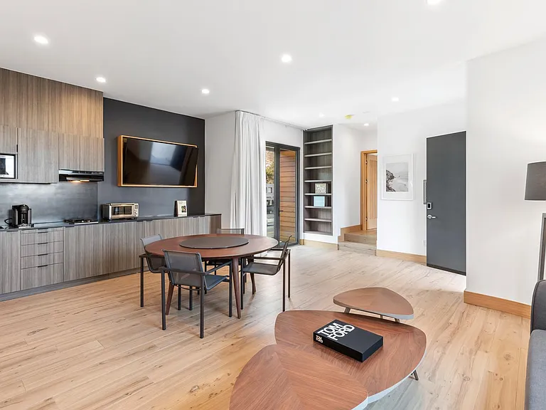 The kitchenette and dining nook, allow you to feel right at home.