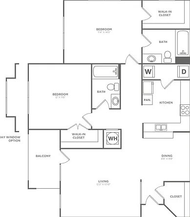 Bartlett with Bay (1052 SF) Bartlett with Bay (1052 SF)