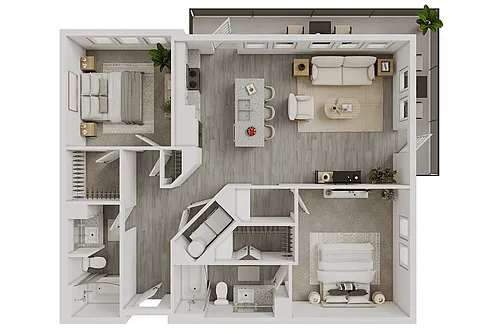 Floor plan B1 + Yard ADA