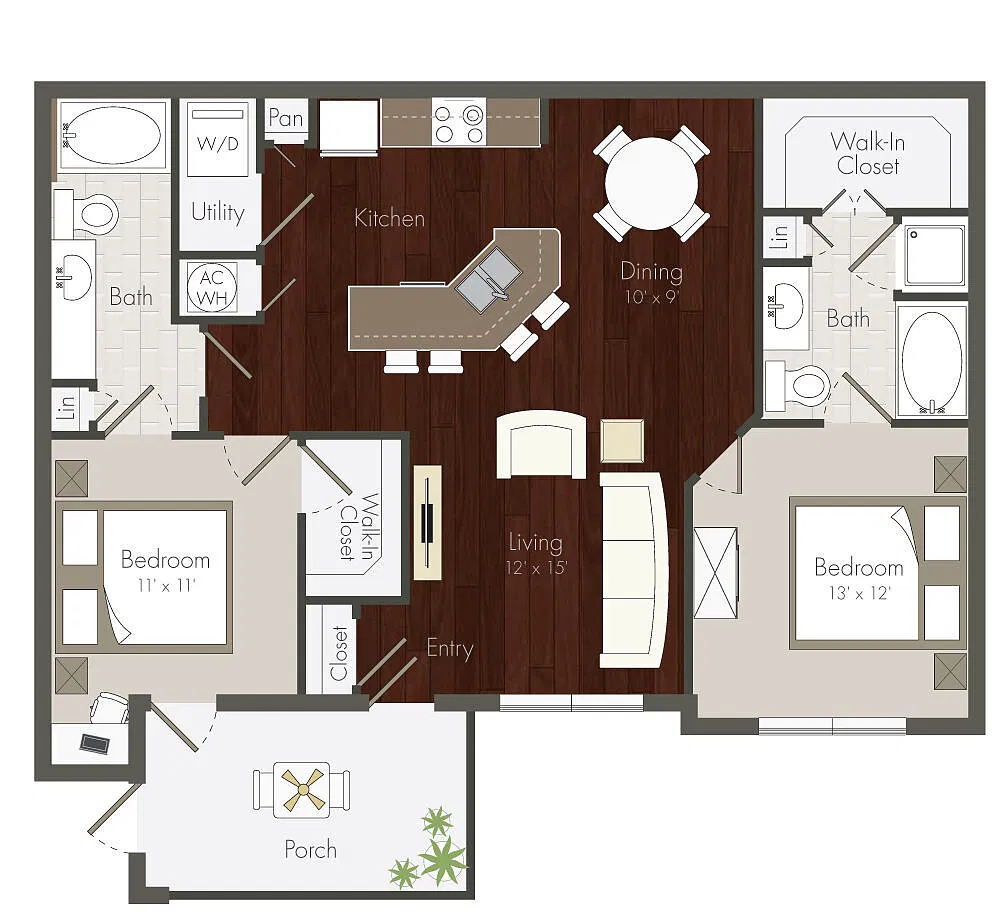 Floor plan B2 - 2X2