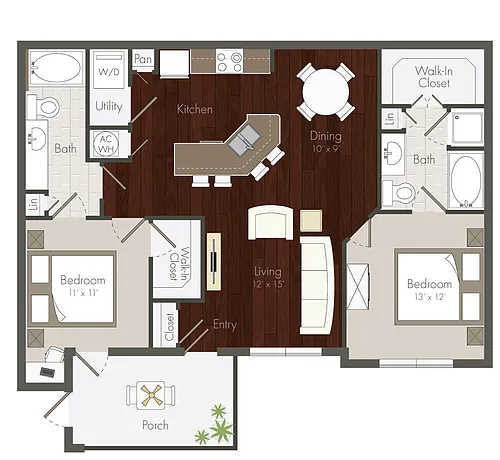 Floor plan B2 - 2X2