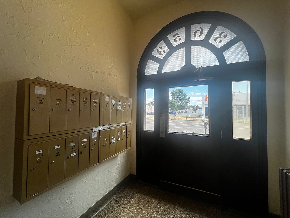 Mailboxes near front door.