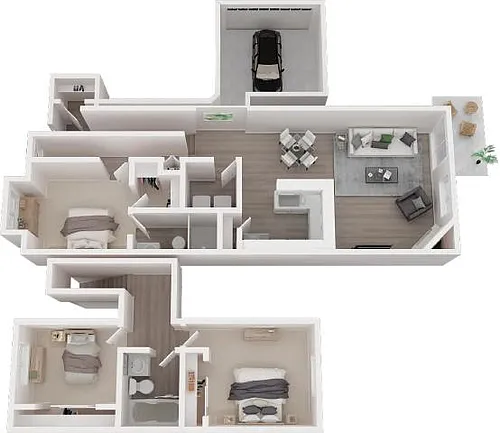 Floor plan 3X2 B Renovated