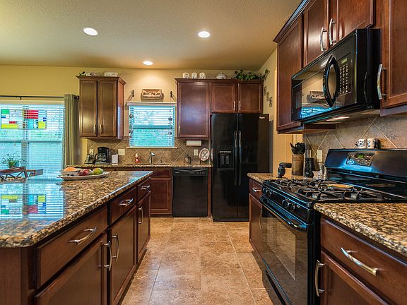 Kitchen with granite island
