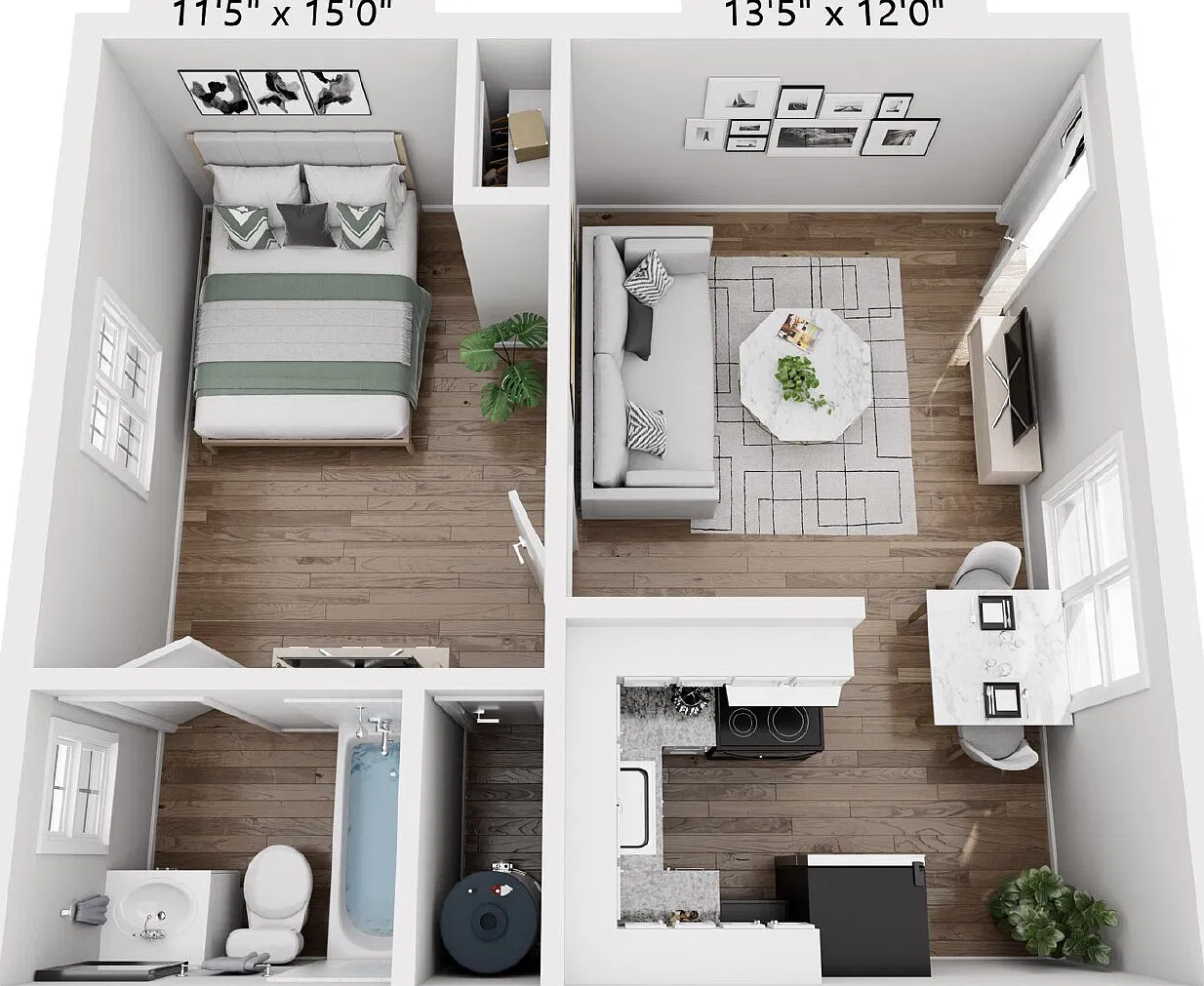 1 bed, 1.0 bath, 500 sqft, $1,250 — Photo 4