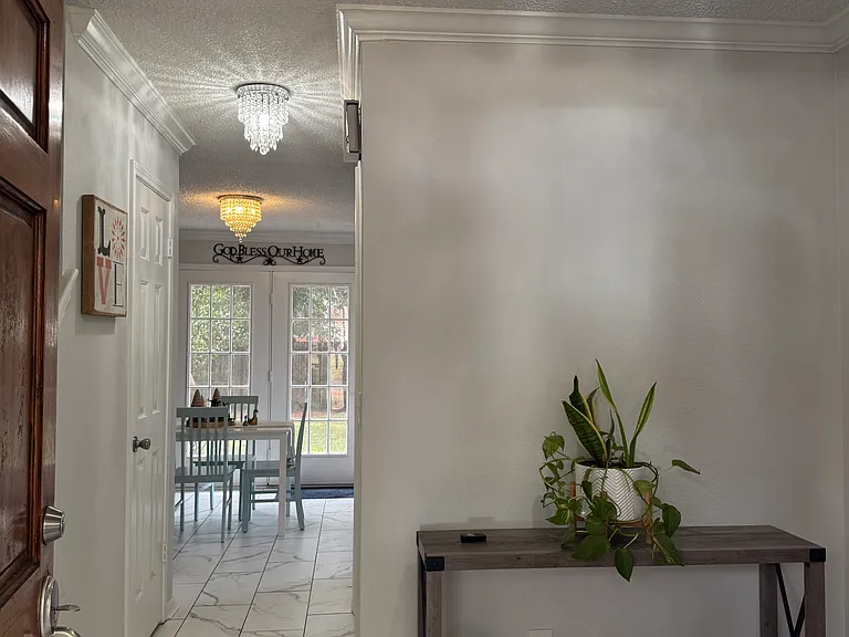 New tiles in foyer