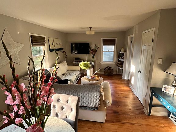 Current layout looking from kitchen into living/dining