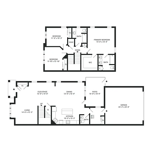 Floor plan Saratoga Townhome