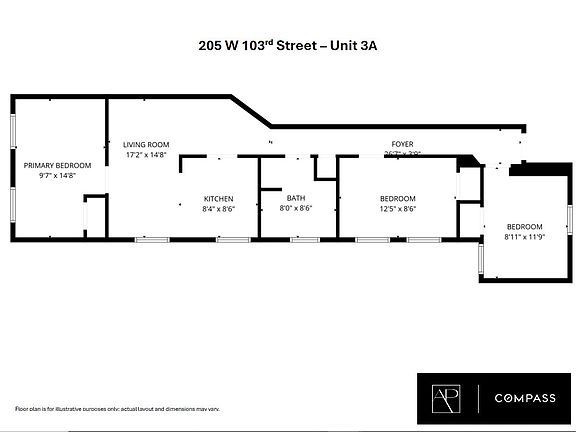2nd image of 205 W 103rd St APT 3-A