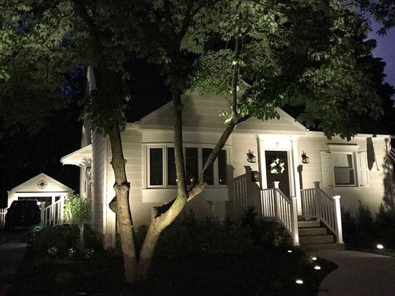 House exterior at night 