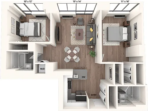 Floor plan B1-PH22-1007sq
