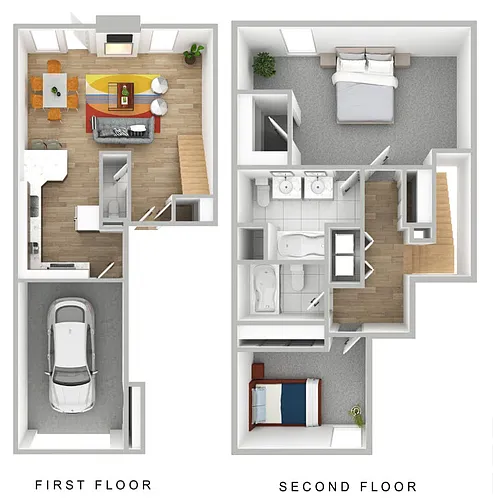 Floor plan The Waterchase 1 Car Garage