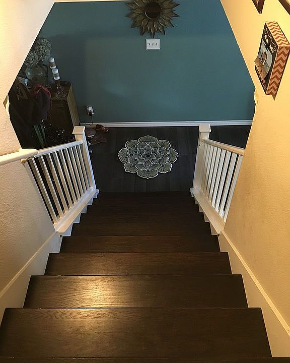 new hard wood floor/stairs