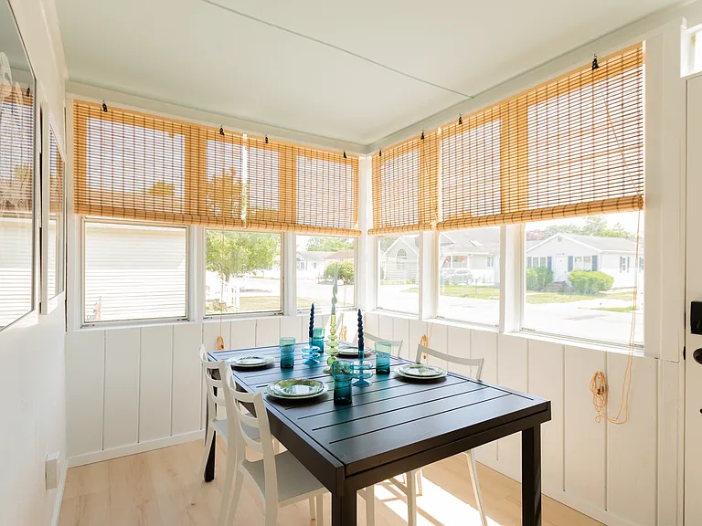 There's no HVAC in the Sunroom; this room is most comfortable in the mornings and evenings.