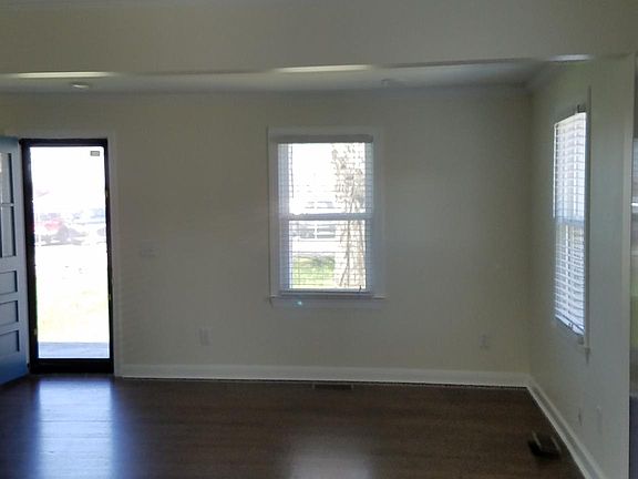 Open concept dining and living area.