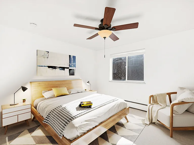 large bedroom with plenty of space for a king bed!