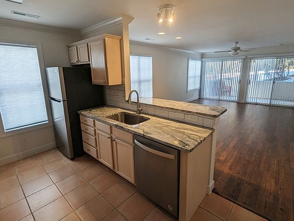 Kitchen and Living area.