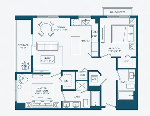 Floor plan Mangurian - South Tower