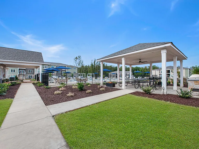 Grilling Area at Preston Park Apartments in Burlington, NC