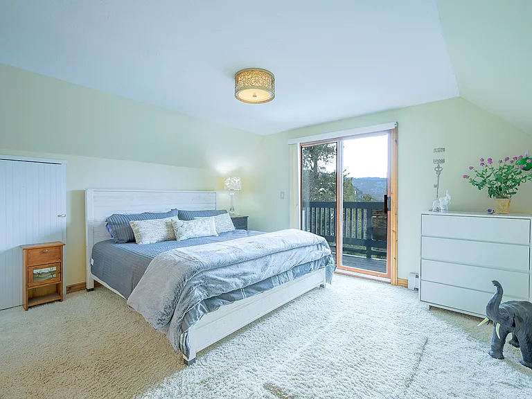 King Room with Amazing views of the Ski Area & Blue River. Walk-out Balcony .