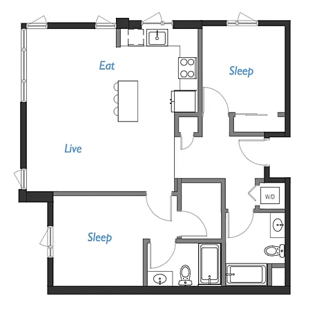Floor plan A2- 2B