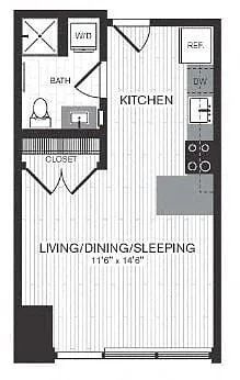 Floor plan Studio
