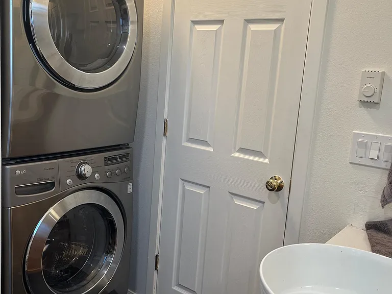 Full size washer and dryer.