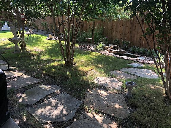 view from covered patio