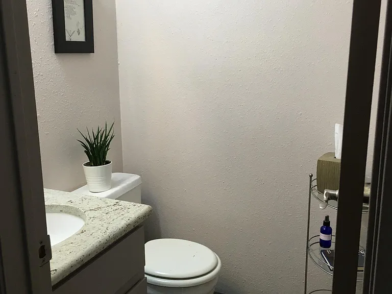 1/2 bath downstairs for guests