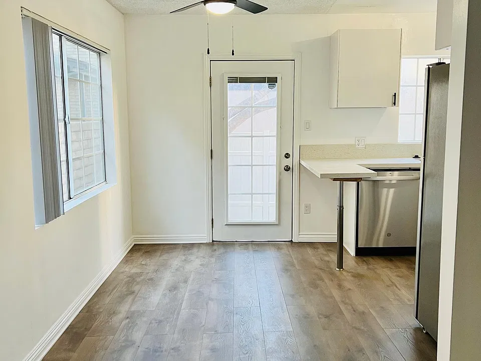Eat-in dining area with access to private yard