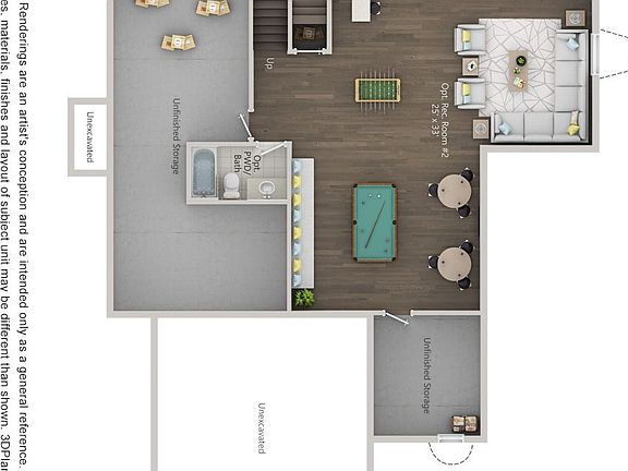 The Grant Basement with Opt Rec Room and Bath