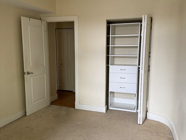 Master bedroom closet view.