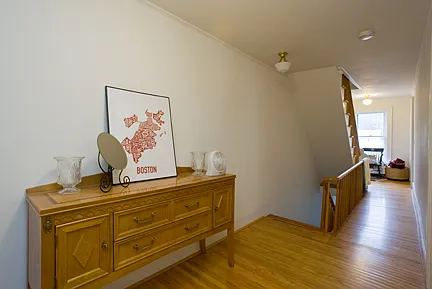 Upstairs hall (more hardwood flooring)