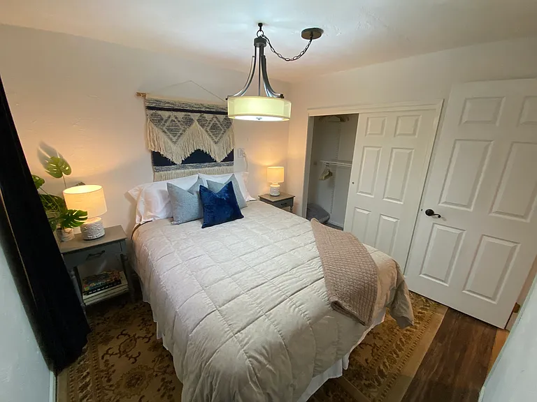 Full size closet with organizers will have ample space for all of your clothing.
