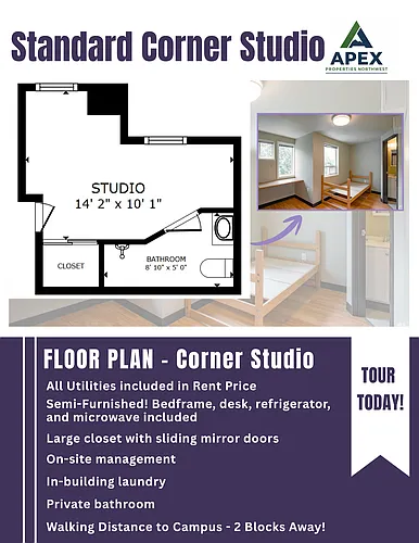 Floor plan Corner Studio