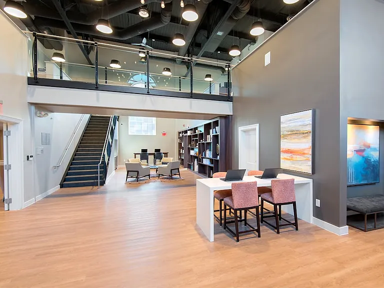 Lobby and leasing offices