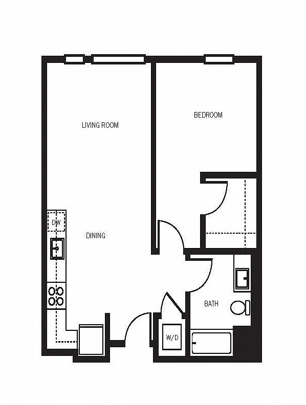 Floor plan 1X1 B3