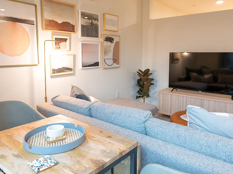 Relax and unwind in your living area or catch up on your favorite show