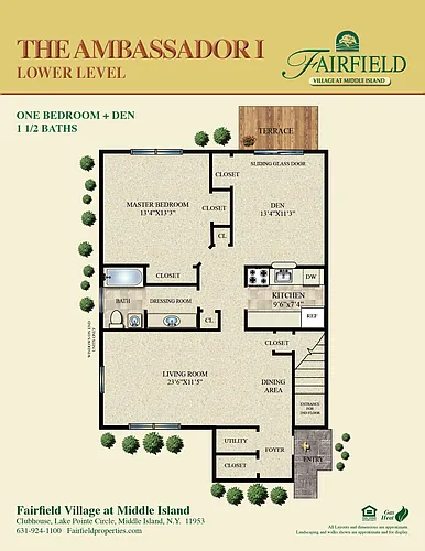 Floor plan Ambassador ILC 2BR 1BTH