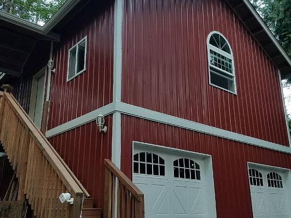 Extra large double garage.