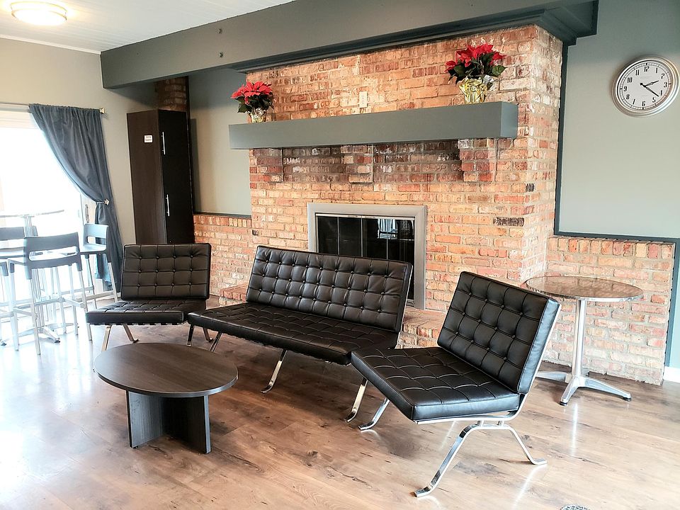 Party room fireplace