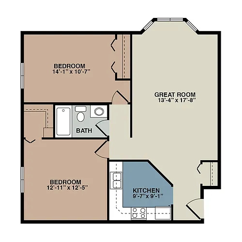 Floor plan Senior 2B