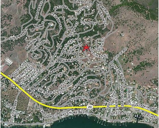 Aerial view, 7140 Inyo St area