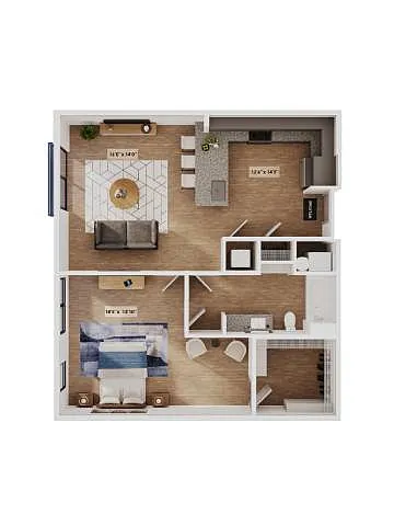 Floor plan 1x1-The Olympic