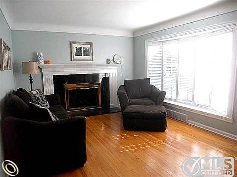 Living Room with Bay Window