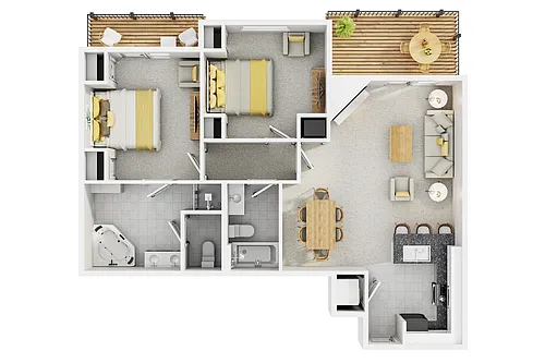 Floor plan 2x2A