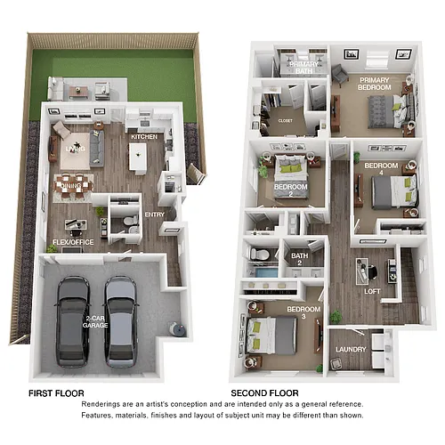 Floor plan Plan 4 (w/Flex Room)