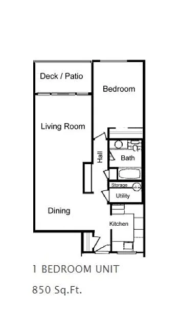 Floor plan LV Building - 1 BR