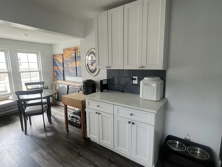 nice area for a coffee bar / extra pantry storage